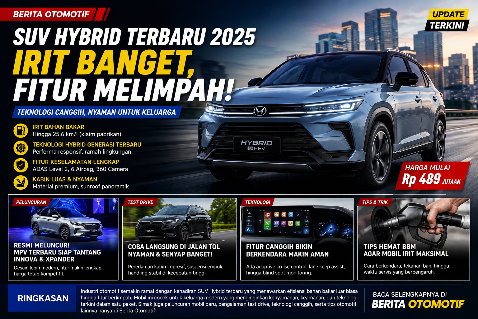SUV Hybrid Terbaru 2025 Resmi Meluncur, Irit BBM dan Fitur Makin Canggih